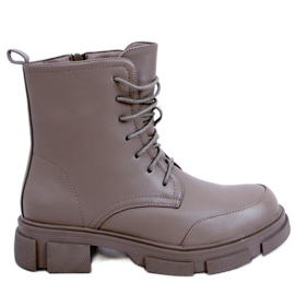 PA1 Coley Olive fűzős csizma bézs