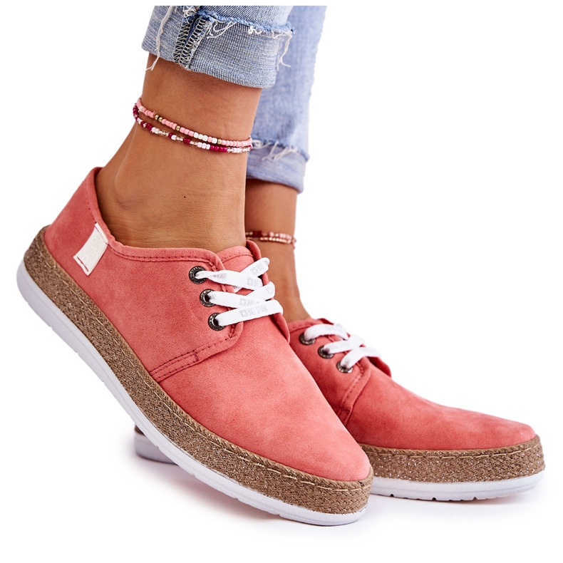 Női alacsony tornacipő Memory Foam System Big Star KK276006 Coral piros