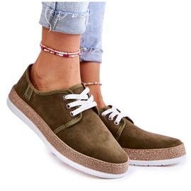 Női alacsony tornacipő Memory Foam System Big Star KK276007 Khaki zöld