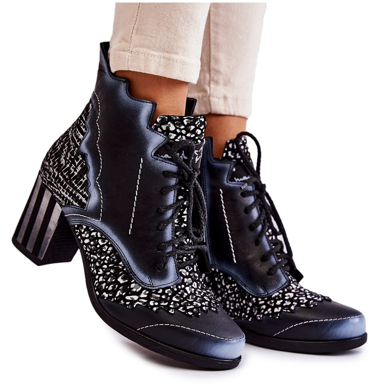 Női csizma bőr Maciejka fekete 03190-20 fehér szürke Női csizma bőr Maciejka fekete 03190-20 fehér szürke