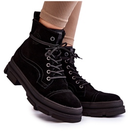 Velúr meleg csizma Big Star KK274525 fekete Velúr meleg csizma Big Star KK274525 fekete