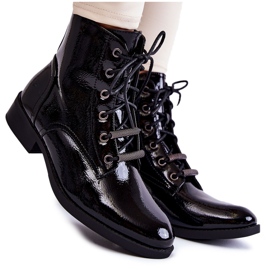 S.Barski Klasszikus lakkozott női fekete meleg csizma Grimma S.Barski Klasszikus lakkozott női fekete meleg csizma Grimma