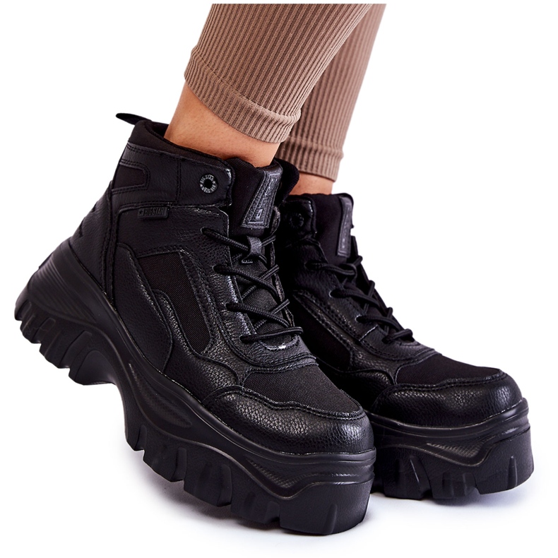 Divatos csizma Memory Foam Big Star KK274371 fekete