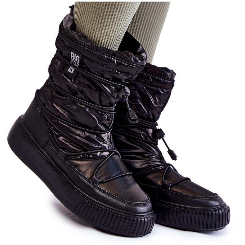 Női fekete meleg hócsizma Big Star KK274193