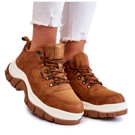 Női Trekking Cipők Trappers Memory Foam Big Star KK274362 Barna Női Trekking Cipők Trappers Memory Foam Big Star KK274362 Barna