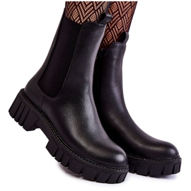 Sergio Leone Bőr női csizma a Black Bente platformon fekete Sergio Leone Bőr női csizma a Black Bente platformon fekete