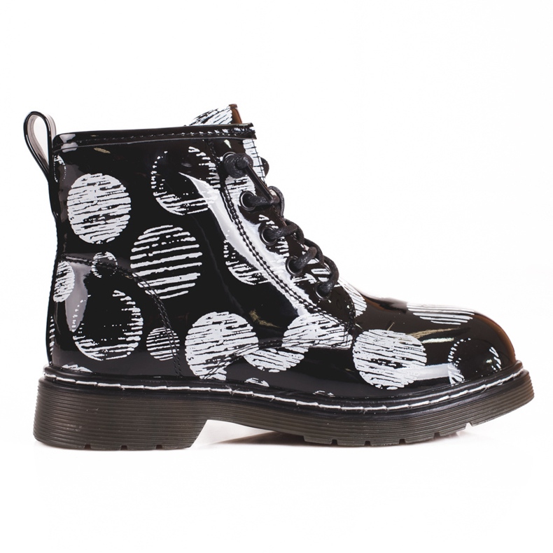 Mintás lánycsizma fekete Mintás lánycsizma fekete