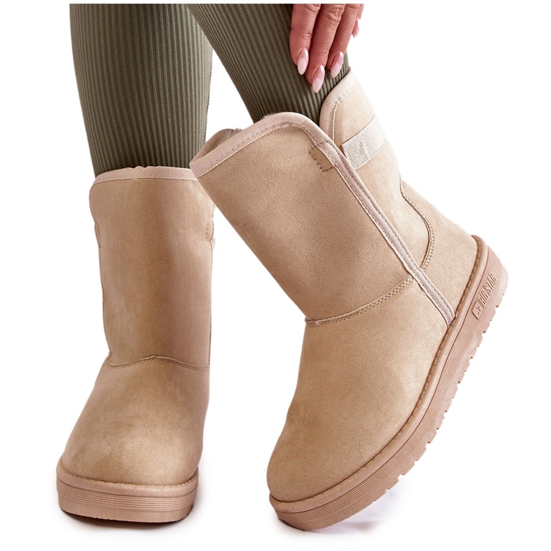 Női High Snow Boots Big Star KK274617 Világos bézs