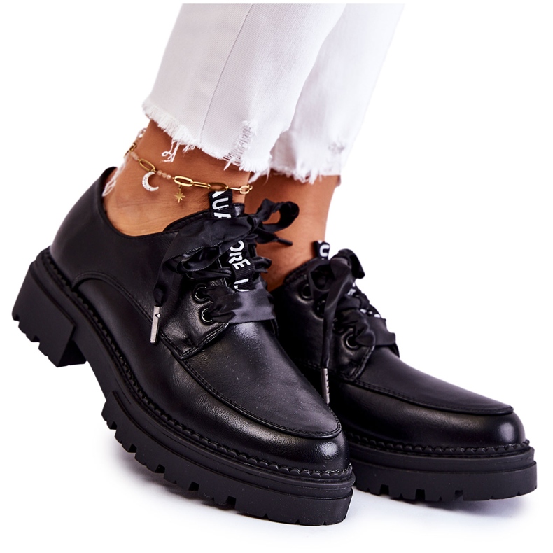 Női bőrcipő La.Fi 210004B-PU Fekete Női bőrcipő La.Fi 210004B-PU Fekete