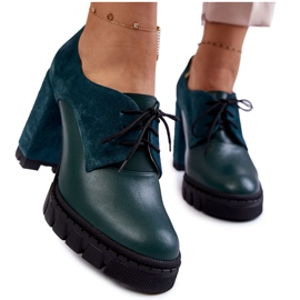 PA2 Divatos velúr és bőr csizma a Green Carisa platformon zöld PA2 Divatos velúr és bőr csizma a Green Carisa platformon zöld