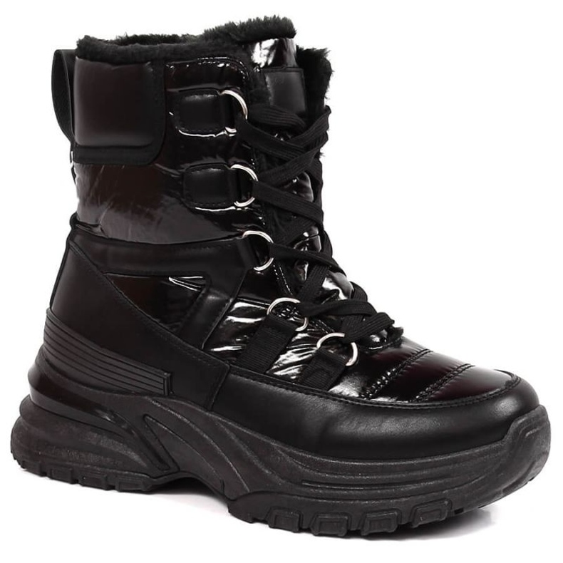 Fűzős metál hócsizma Potocki W WOL117A fekete