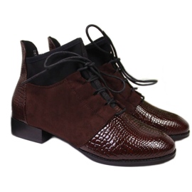 Kígyóbőrrel szigetelt csizma Filippo W PAW267B barna