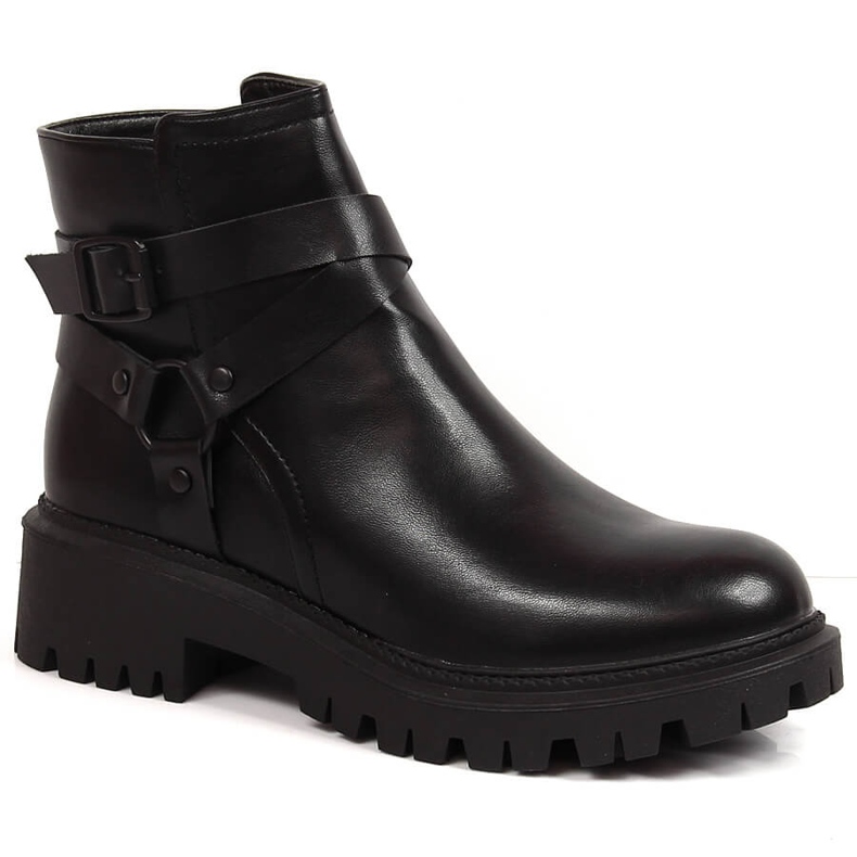 Női fekete szigetelt munkások csattal Laura La.Fi