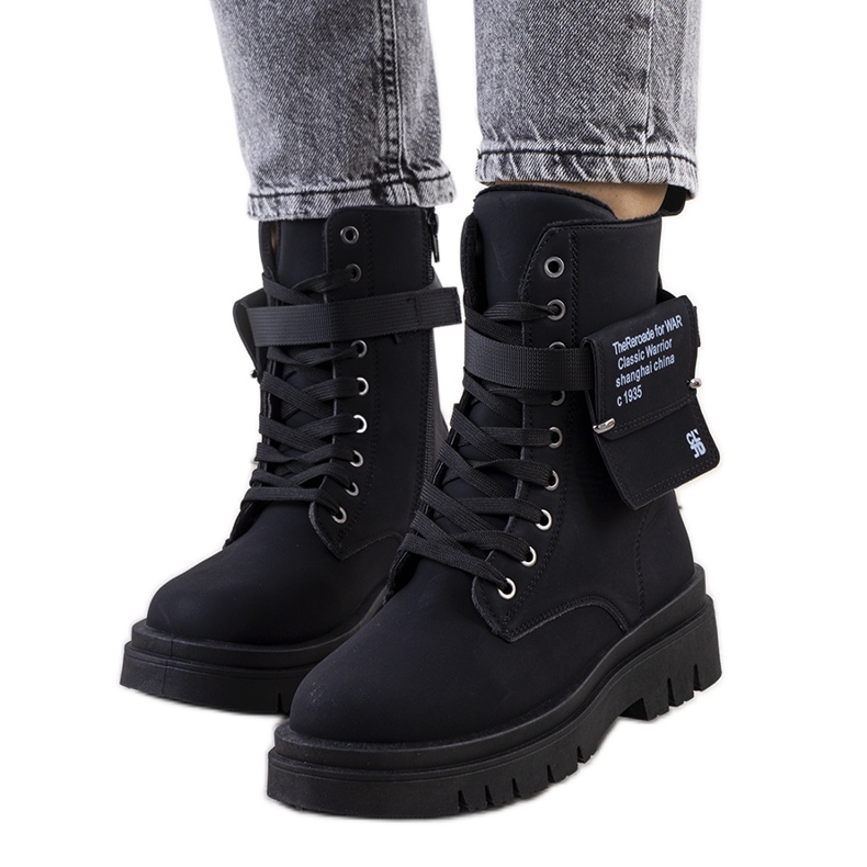 PA1 A márka fekete női cipői Paolo