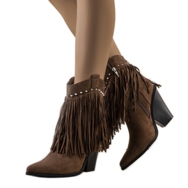 PA1 Barna cowboy csizma Zanco rojtokkal