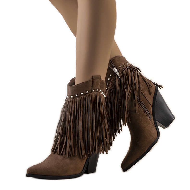 PA1 Barna cowboy csizma Zanco rojtokkal