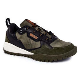 Férfi klasszikus sportcipő Memory Foam Big Star KK174272 zöld fekete