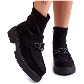 Női velúr cipők La.Fi 250042B-SU Fekete