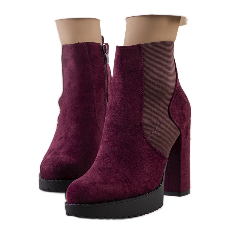 PA1 Gesztenyebarna magas sarkú csizma a Macie-től bordó sokszínű