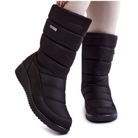 Fekete Meleg Wedge Snow Boots Calena
