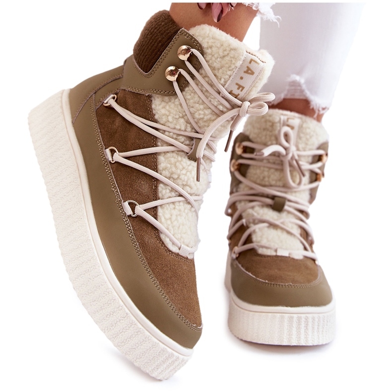 PL4 Női hócsizma La.Fi 280072KH-QN barna-zöld