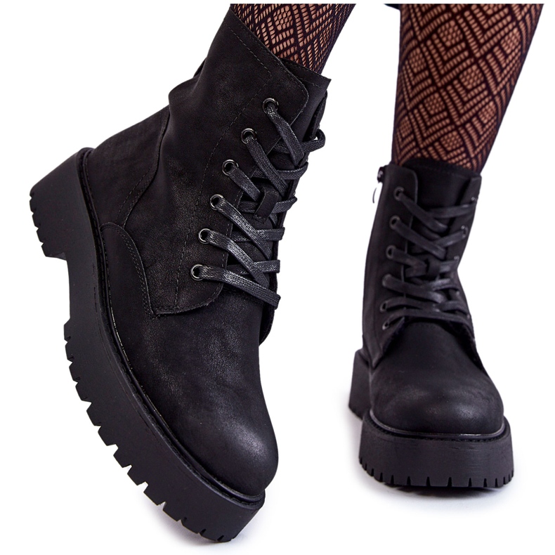 Sergio Leone Női Platform csizma Fekete Randi