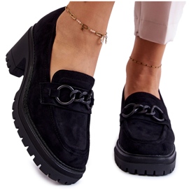 Vinceza Női velúr magassarkú fekete Sanya