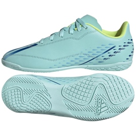 Adidas X Speedportal.4 In Jr GW8504 futballcipő kék kék Adidas X Speedportal.4 In Jr GW8504 futballcipő kék kék