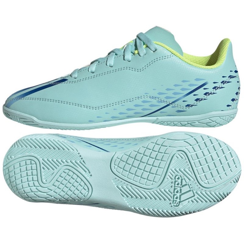 Adidas X Speedportal.4 In Jr GW8504 futballcipő kék kék Adidas X Speedportal.4 In Jr GW8504 futballcipő kék kék