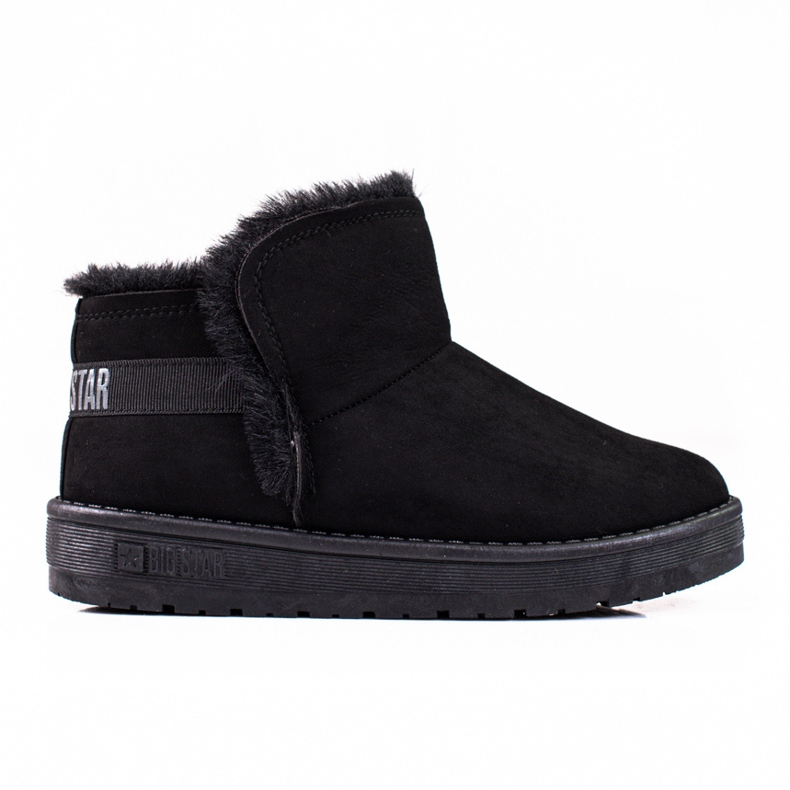 Rövid fekete velúr női hócsizma Big Star KK274622