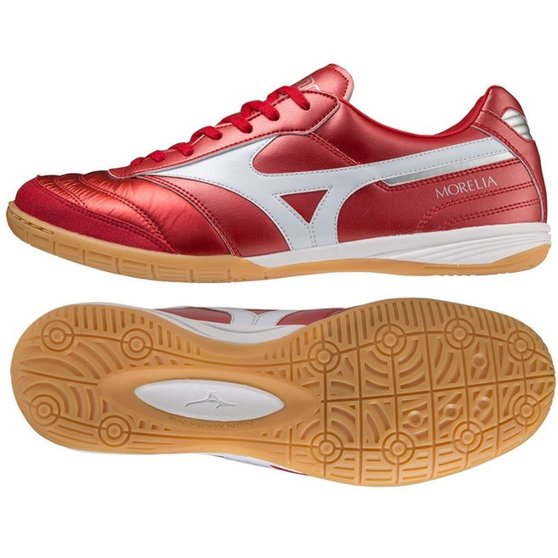 Mizuno Morelia Sala Elite Q1GA221060 futballcipőben piros narancs és vörös Mizuno Morelia Sala Elite Q1GA221060 futballcipőben piros narancs és vörös