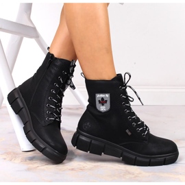 Vízálló kényelmes női csizma fekete Rieker X3410-00 Vízálló kényelmes női csizma fekete Rieker X3410-00