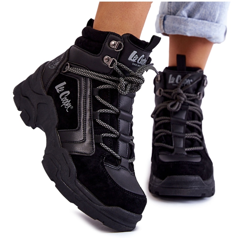 Női túracipő Trappers Lee Cooper LCJ-22-31-1441 fekete