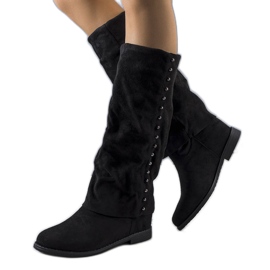 PA1 A márka fekete ékes csizmája Balbin