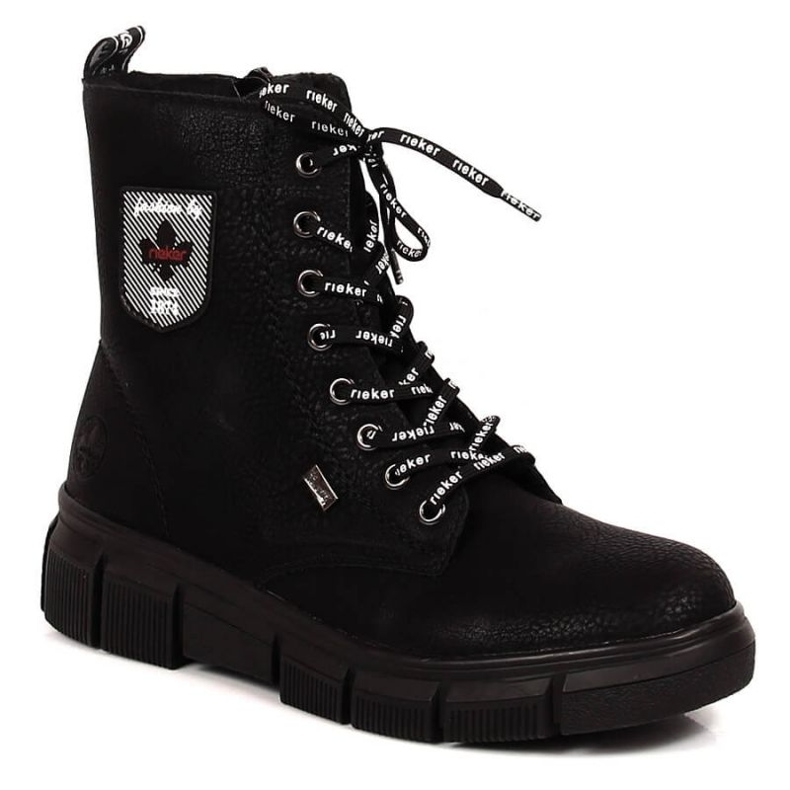 Rieker W RKR557 vízálló kényelmes csizma fekete