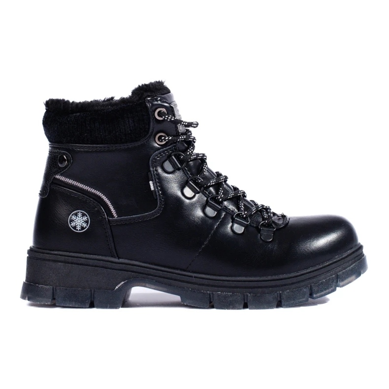 Fekete ekobőr shelovet túrabakancs