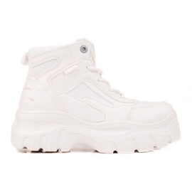 Női trapperek a Big Star KK274369 platformon fehér Női trapperek a Big Star KK274369 platformon fehér