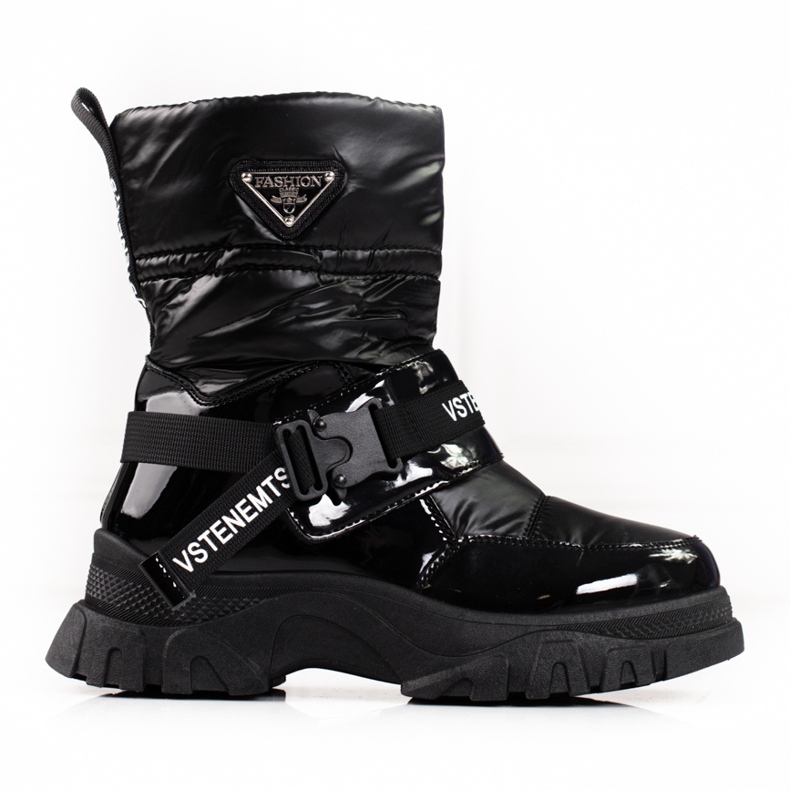 Szőrmével szigetelt női shelovet hócsizma fekete Szőrmével szigetelt női shelovet hócsizma fekete