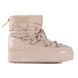 Sötétbézs shelovet női hócsizma