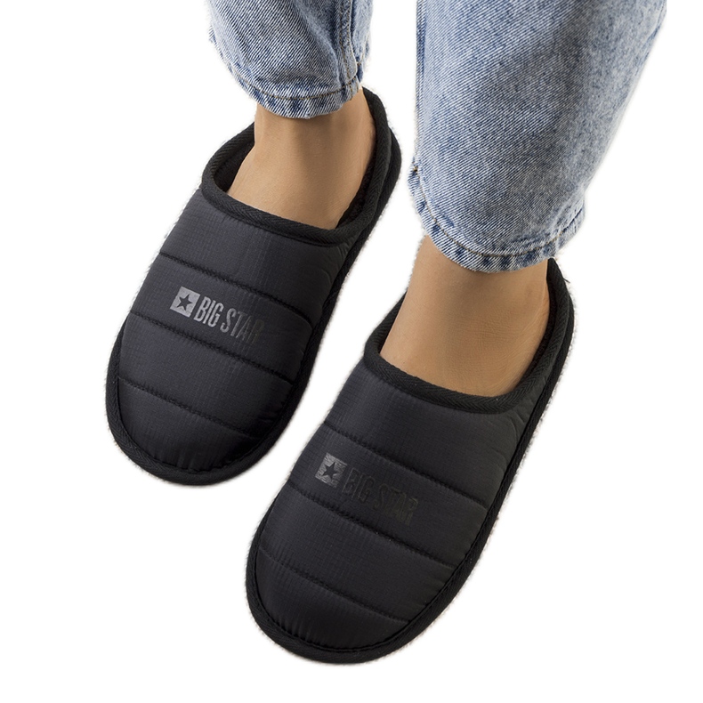 Big Star Fekete női szigetelt papucs KK274602