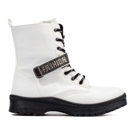 W. Potocki Potocki lány csizma kristályokkal fehér