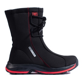 Női trekking cipő DK báránybőr kabáttal fekete