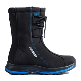 Női trekking cipő DK báránybőr kabáttal fekete