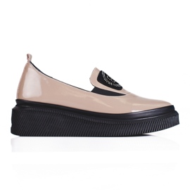 Bőr női Shelovet cipő bézs