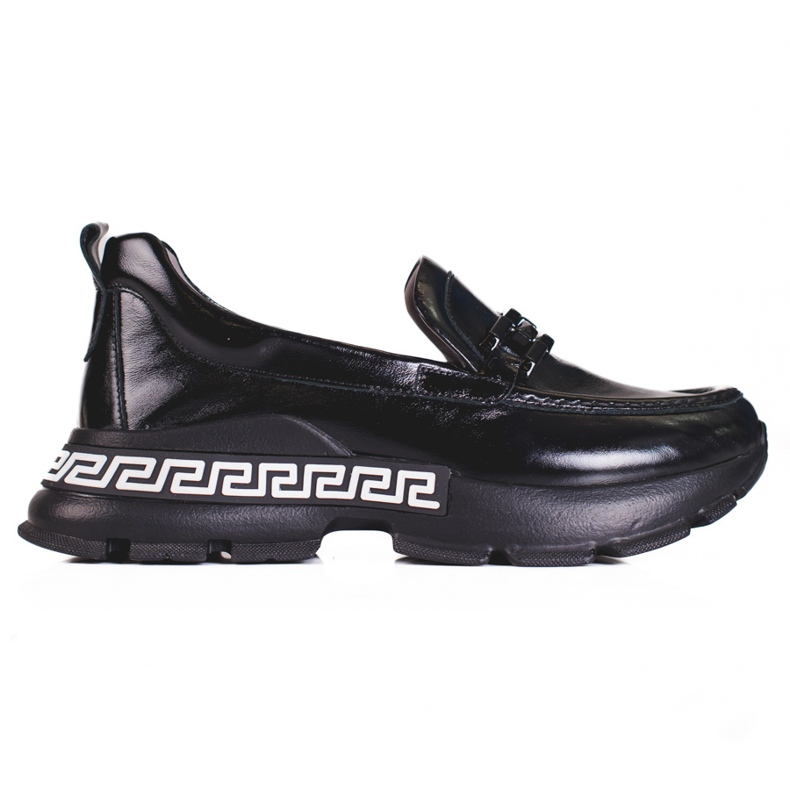 Női fekete cipő Shelovet bőrből