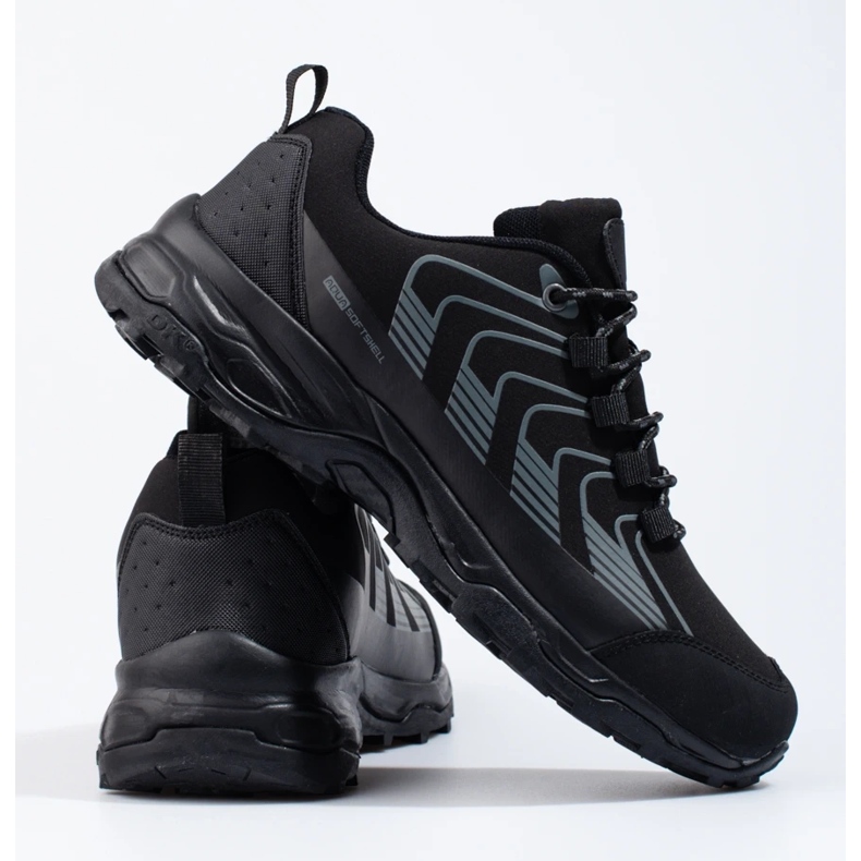 Dk férfi trekking cipő Softshell fekete