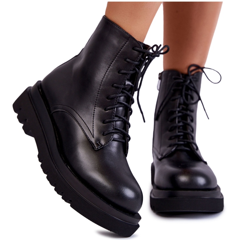 PS1 Fekete Leroy női meleg csizma cipzárral PS1 Fekete Leroy női meleg csizma cipzárral