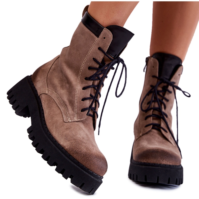 PL5 Klasszikus Velúr meleg csizma Barna Caima bézs PL5 Klasszikus Velúr meleg csizma Barna Caima bézs