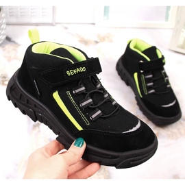 Gyermek vízálló magas trekking cipő fekete Befado 515X004