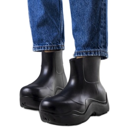 Fekete gumicsizma magas Frolo talpon